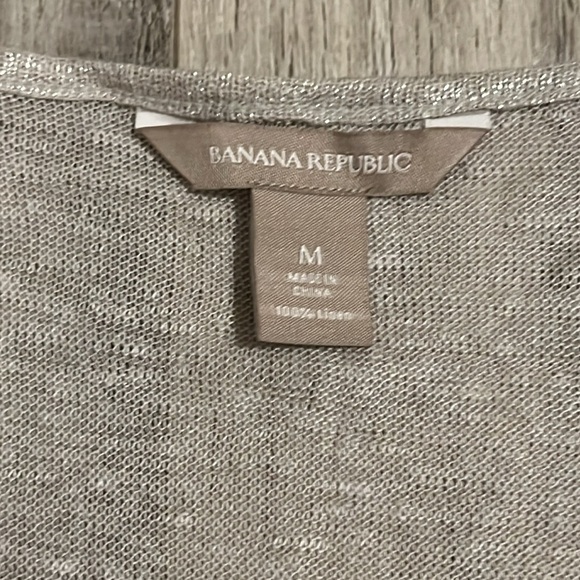 Banana Republic Silver Sheer V-Neck - Picture 3 of 9